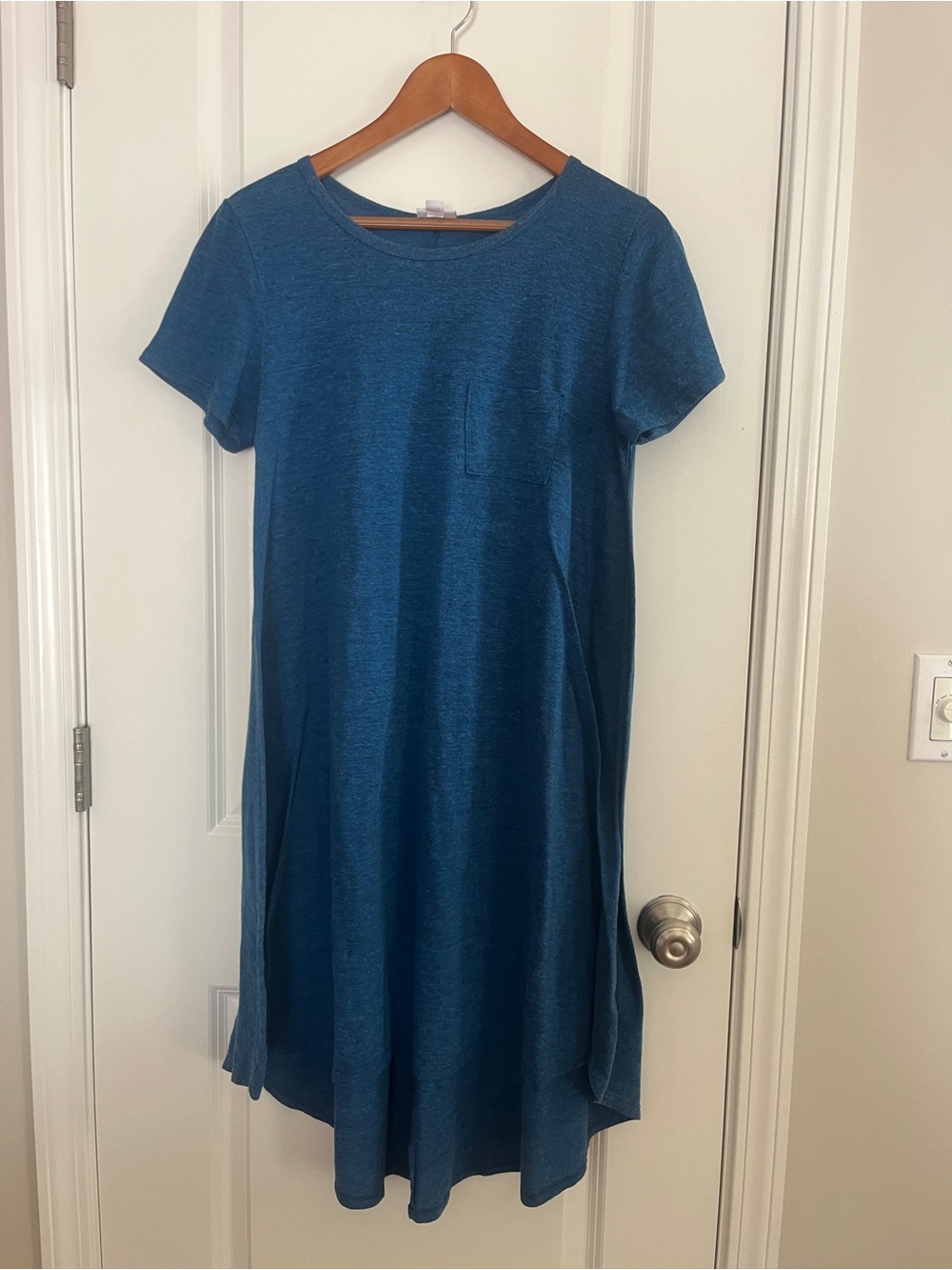 LuLaRoe Teal Short-Sleeve Swing Dress